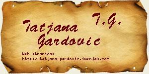 Tatjana Gardović vizit kartica